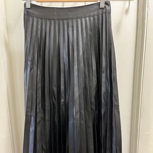 Topshop faux leather pleat skirt